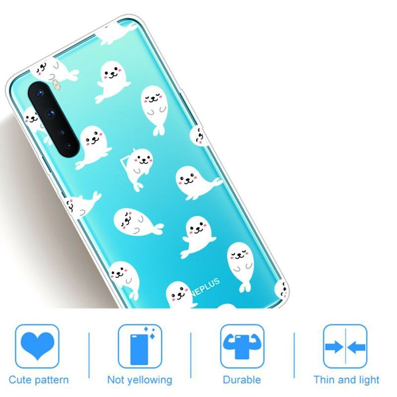 Coque OnePlus Nord Transparente Otaries Fun