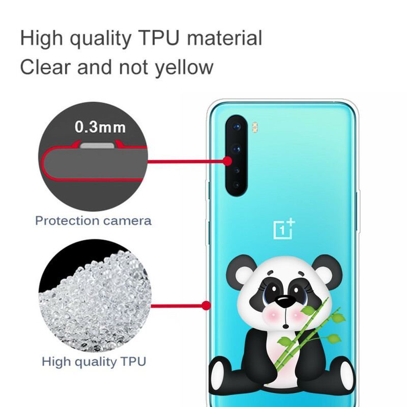 Coque OnePlus Nord Transparente Panda Triste