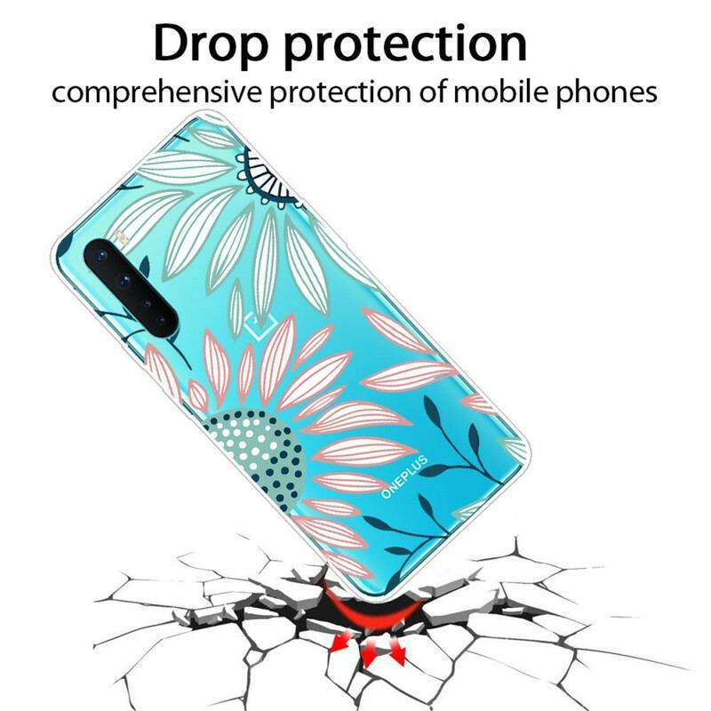 Coque OnePlus Nord Transparente Une Fleur