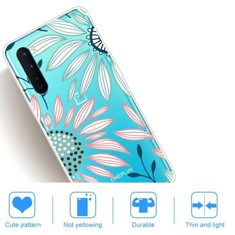 Coque OnePlus Nord Transparente Une Fleur