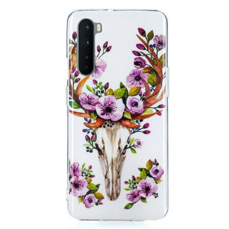 Coque OnePlus Nord Wapiti Fleuri Fluorescente