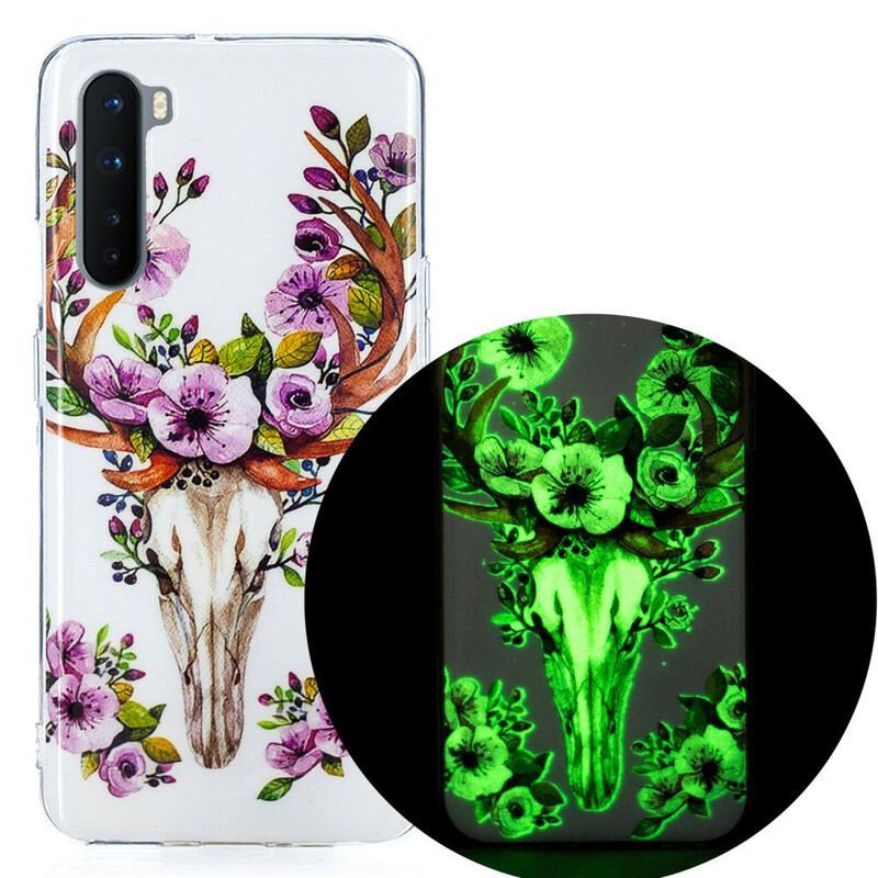 Coque OnePlus Nord Wapiti Fleuri Fluorescente