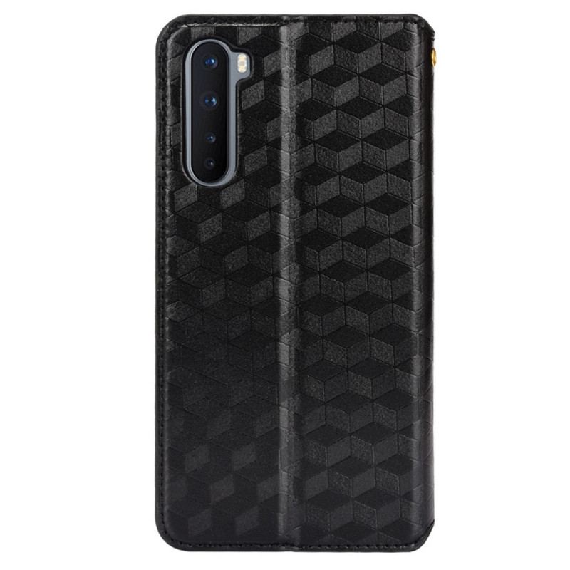 Flip Cover OnePlus Nord Effet Cuir Diamant