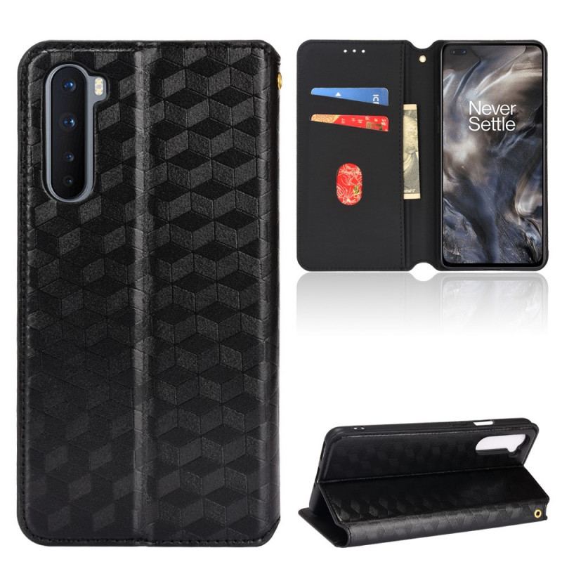 Flip Cover OnePlus Nord Effet Cuir Diamant