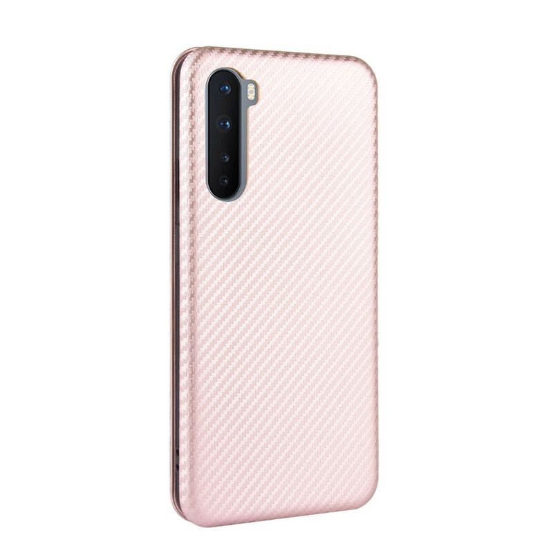 Flip Cover OnePlus Nord Silicone Carbone Coloré