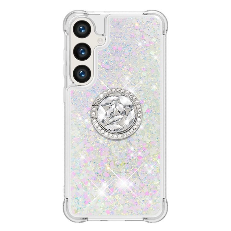 Coque Samsung Galaxy S24 Plus 5G Anneau-Support Paillettes