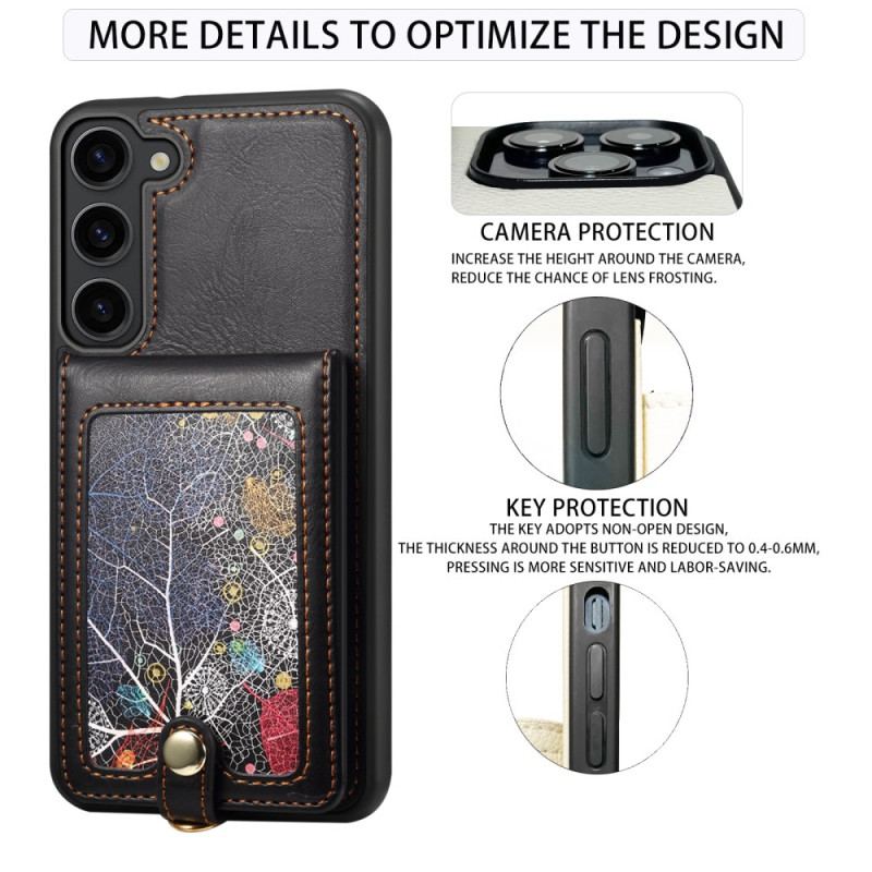 Coque Samsung Galaxy S24 Plus 5G avec Porte-Cartes et Bandoulière