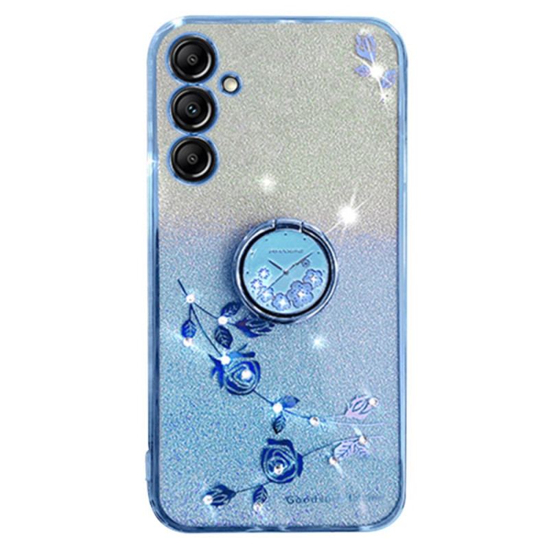 Coque Samsung Galaxy S24 Plus 5G Paillettes et Anneau-Support KADEM