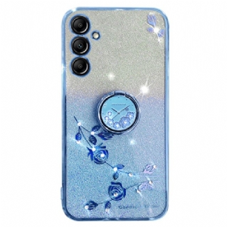 Coque Samsung Galaxy S24 Plus 5G Paillettes et Anneau-Support KADEM