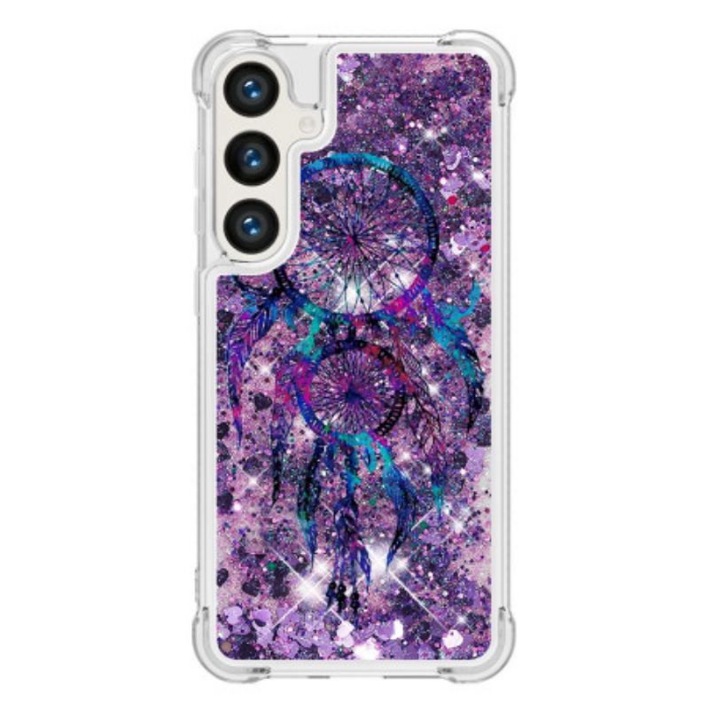 Coque Samsung Galaxy S24 Plus 5G Paillettes Liquides Attrape Rêves