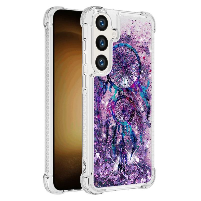 Coque Samsung Galaxy S24 Plus 5G Paillettes Liquides Attrape Rêves