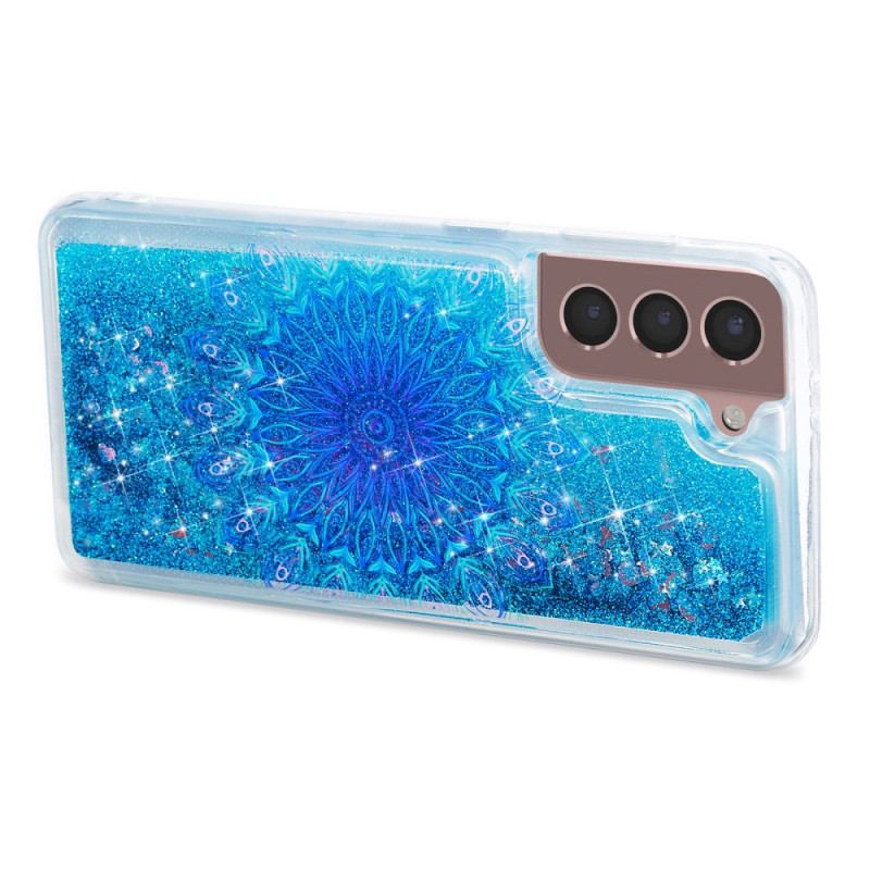 Coque Samsung Galaxy S24 Plus 5G Paillettes Liquides et Mandala