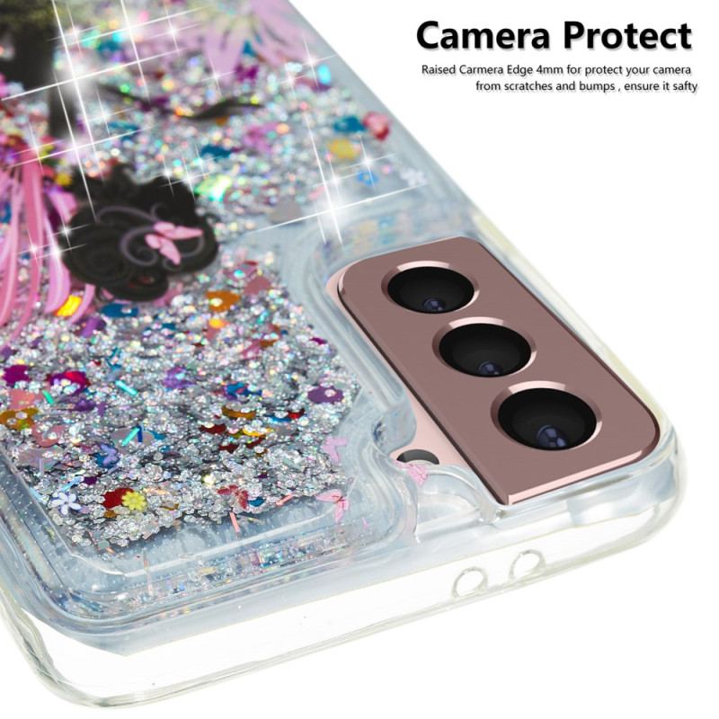 Coque Samsung Galaxy S24 Plus 5G Paillettes Liquides Jeune Fille