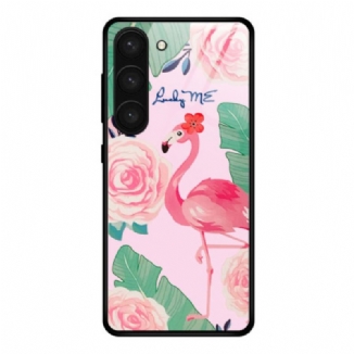 Coque Samsung Galaxy S24 Plus 5G Verre Trempé Flamant Rose