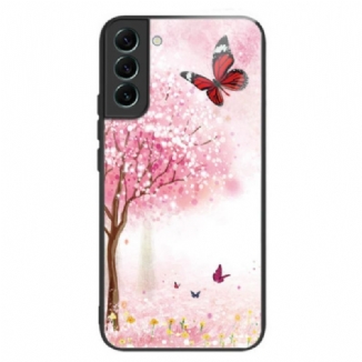 Coque Samsung Galaxy S24 Plus Verre Trempé Cerisiers en Fleurs