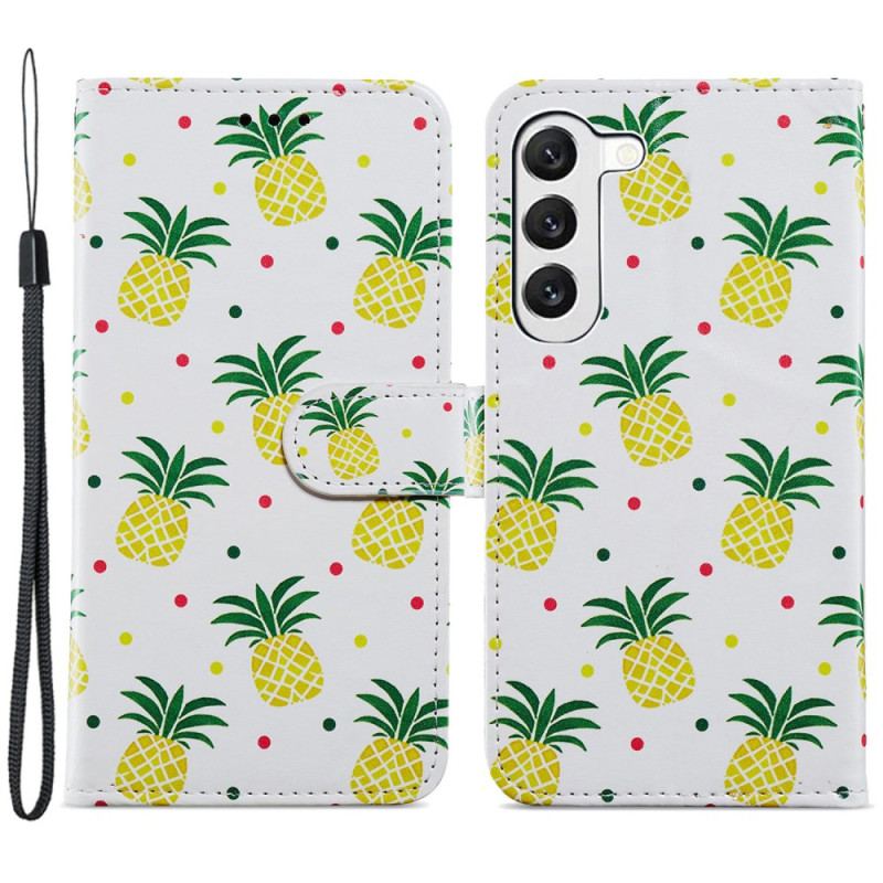 Housse Samsung Galaxy S24 Plus 5G Ananas à Lanière