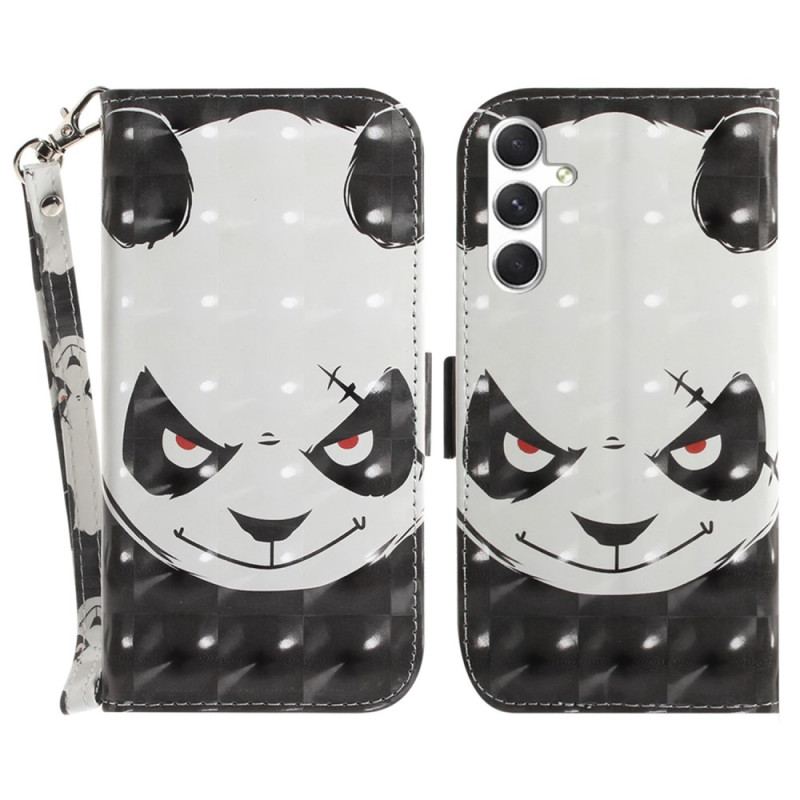 Housse Samsung Galaxy S24 Plus 5G Angry Panda à Lanière