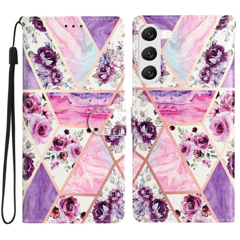 Housse Samsung Galaxy S24 Plus 5G Fleurs Violettes