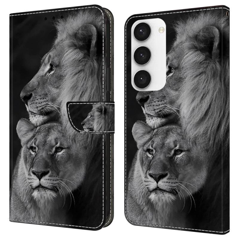 Housse Samsung Galaxy S24 Plus 5G Lions en Couple