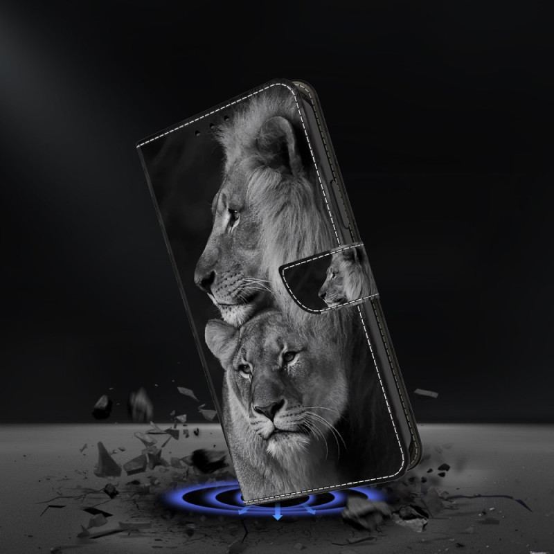 Housse Samsung Galaxy S24 Plus 5G Lions en Couple