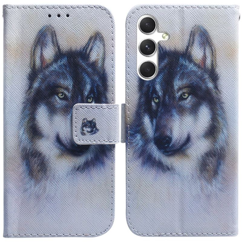 Housse Samsung Galaxy S24 Plus 5G Loup Aquarelle