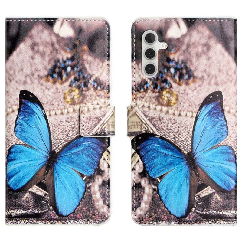 Housse Samsung Galaxy S24 Plus 5G Papillon Bleu