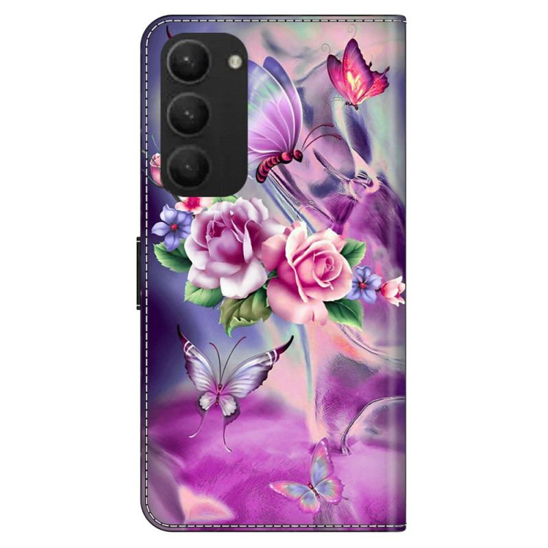 Housse Samsung Galaxy S24 Plus 5G Papillons et Fleurs