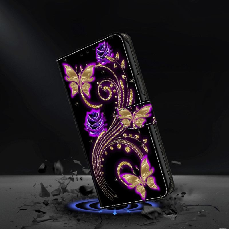 Housse Samsung Galaxy S24 Plus 5G Papillons Violets