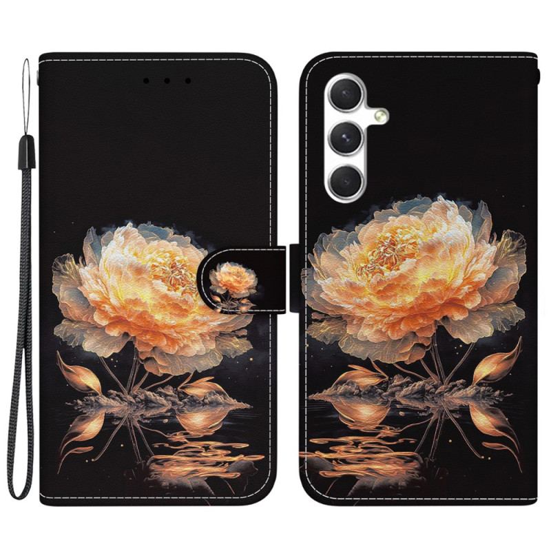 Housse Samsung Galaxy S24 Plus 5G Pivoine Dorée