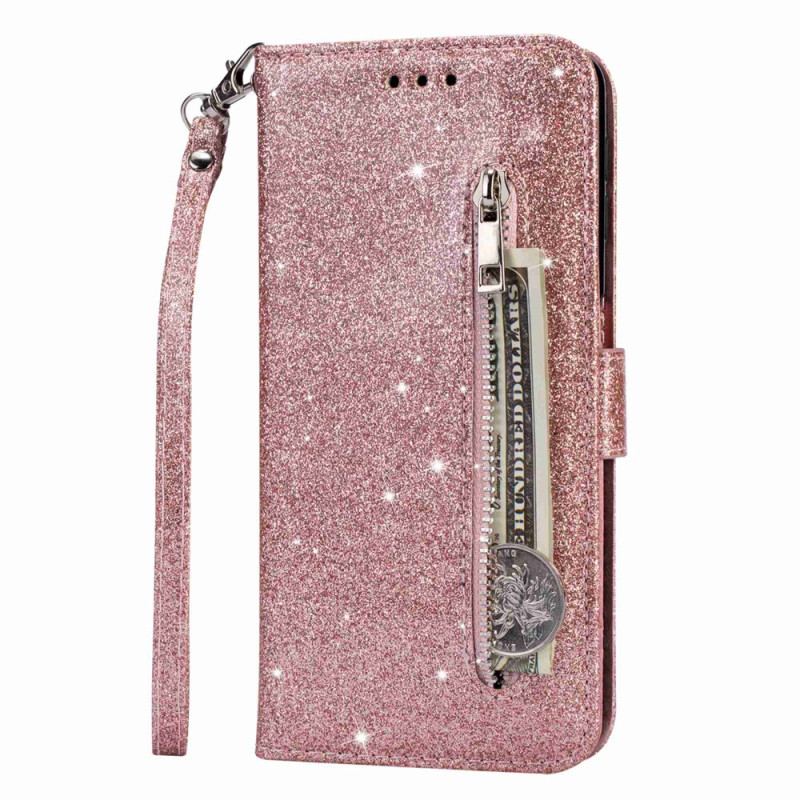 Housse Samsung Galaxy S24 Plus 5G Porte-Monnaie Paillettes