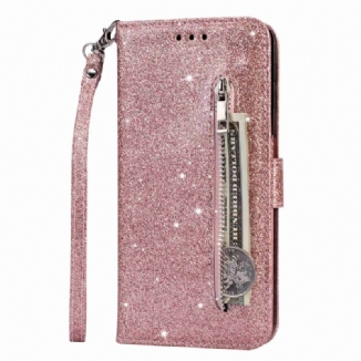 Housse Samsung Galaxy S24 Plus 5G Porte-Monnaie Paillettes