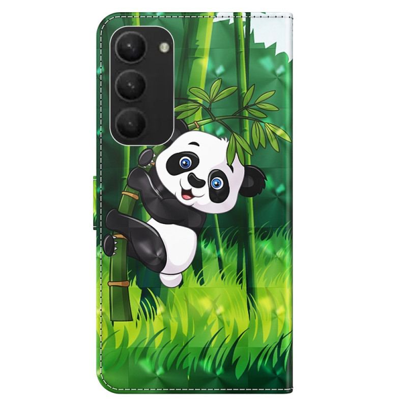 Housse Samsung Galaxy S24 Plus Panda Grimpeur à Lanière