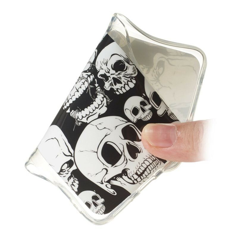 Coque Samsung Galaxy S20 Attention Têtes de Mort Fluorescente