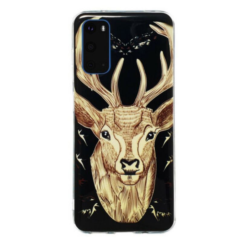 Coque Samsung Galaxy S20 Cerf Majestueux Fluorescente