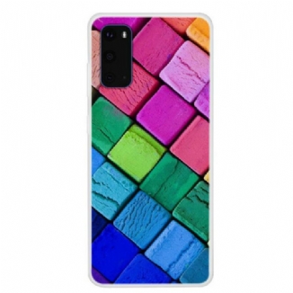 Coque Samsung Galaxy S20 Cubes Colorés