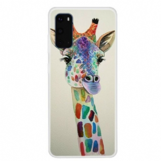 Coque Samsung Galaxy S20 Girafe Colorée