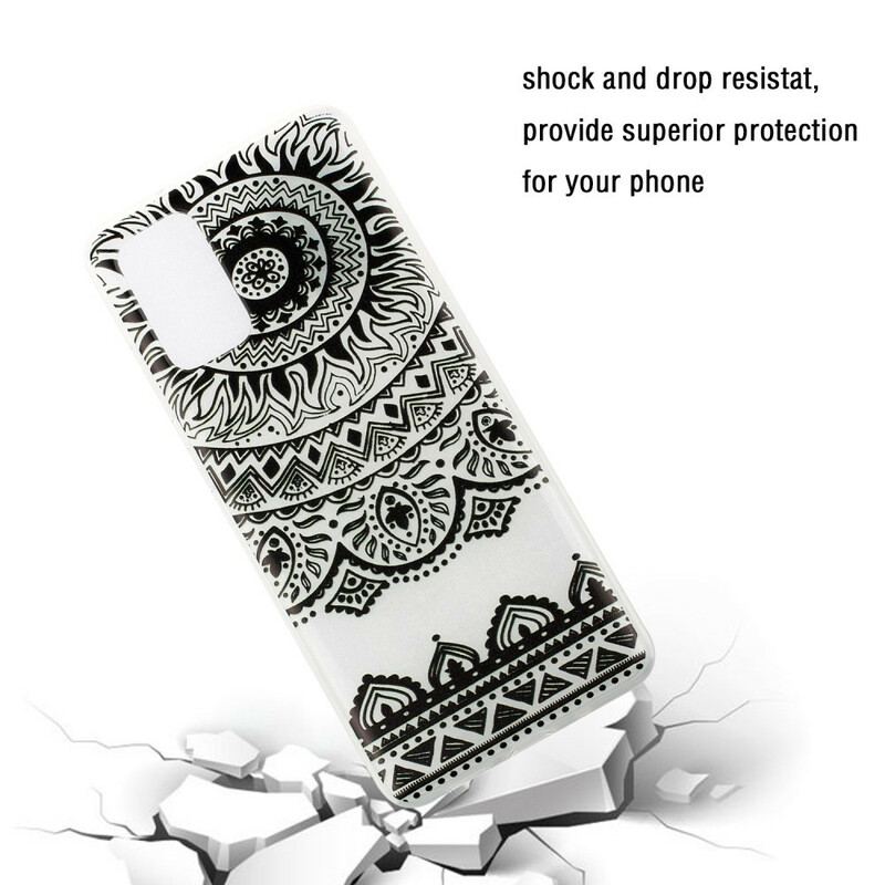 Coque Samsung Galaxy S20 Transparente Fleur Mandala