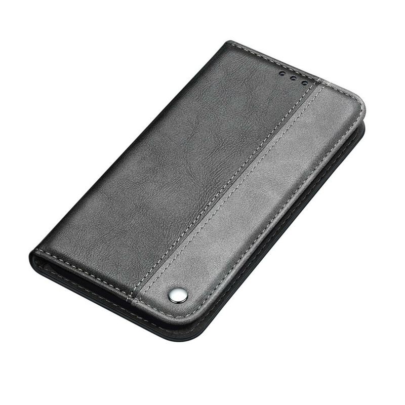 Flip Cover Samsung Galaxy S20 Bicolore Effet Cuir