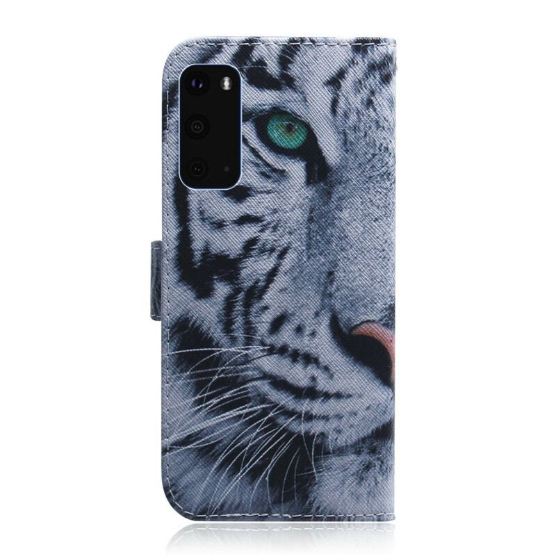 Housse Samsung Galaxy S20 Face de Tigre