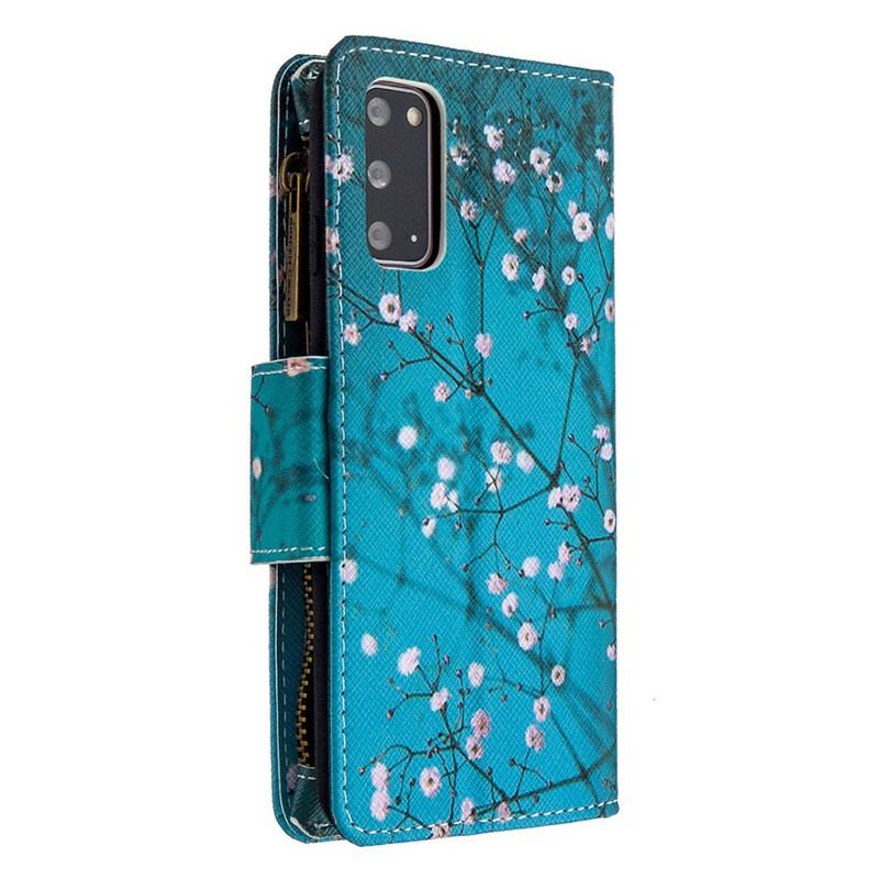 Housse Samsung Galaxy S20 Poche Zippée Arbre