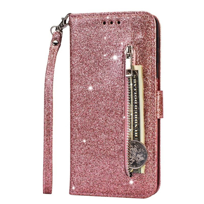 Housse Samsung Galaxy S20 Porte-Monnaie Paillettes