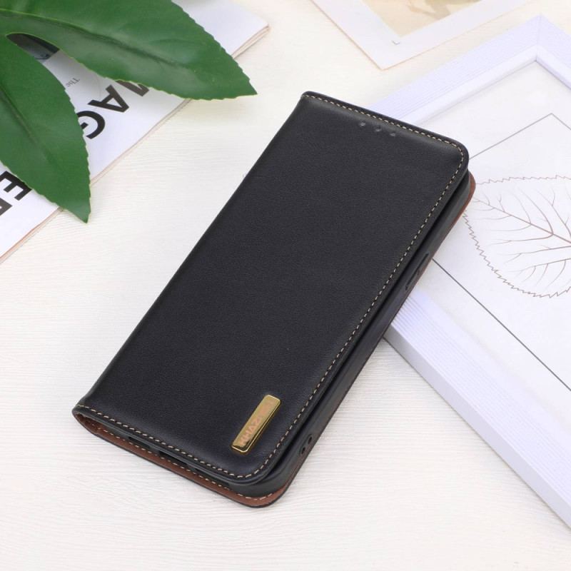 Flip Cover Xiaomi 14 Ultra Cuir Véritable Blocage RFID KHAZNEH