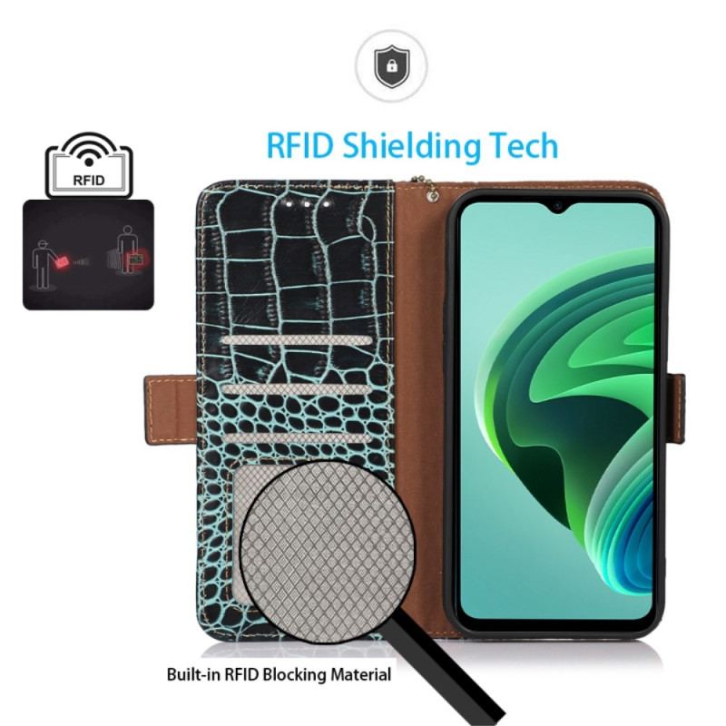 Housse Xiaomi 14 Ultra Texture Crocodile Blocage RFID