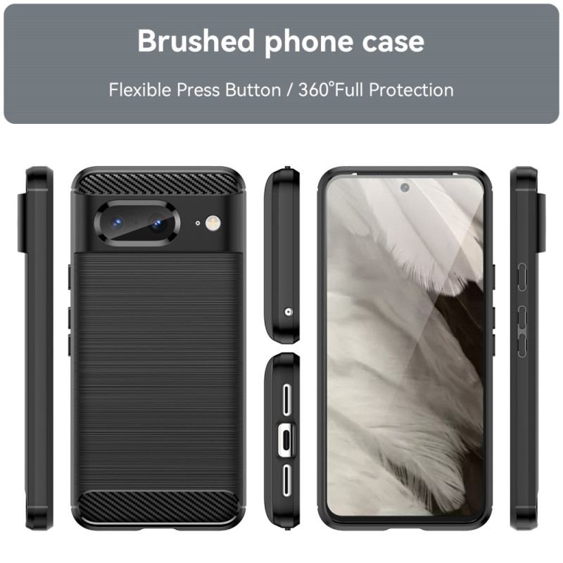 Coque Google Pixel 8 Fibre Carbone Brossée