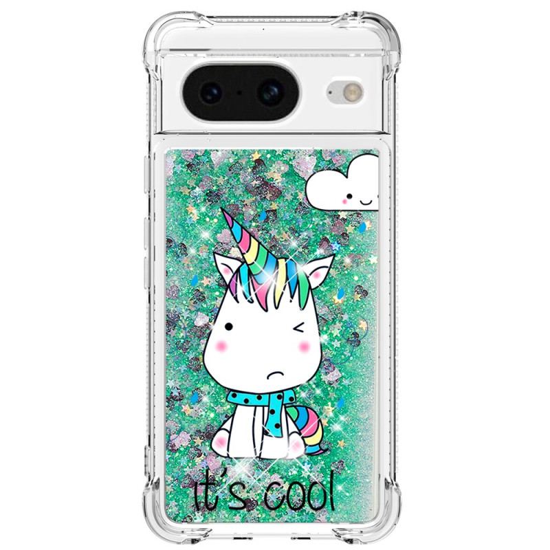 Coque Google Pixel 8 Paillettes Licornes