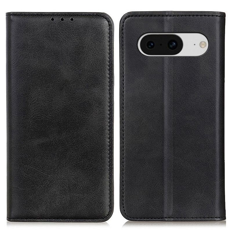 Flip Cover Google Pixel 8 Cuir Fendu Classique