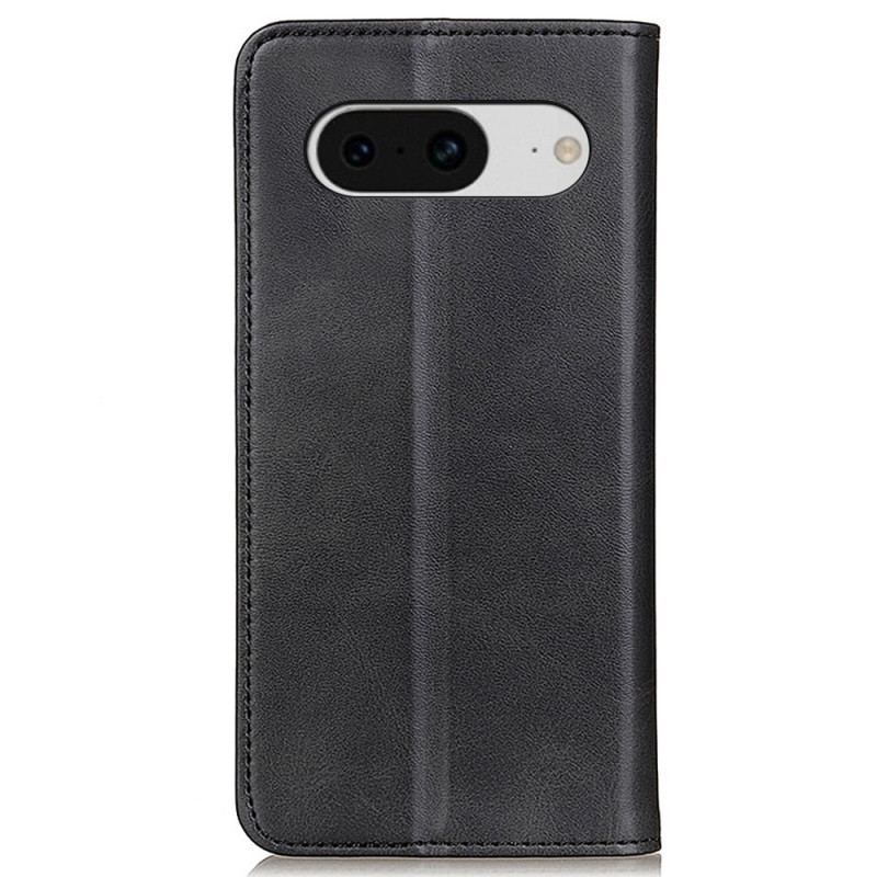 Flip Cover Google Pixel 8 Cuir Fendu Classique