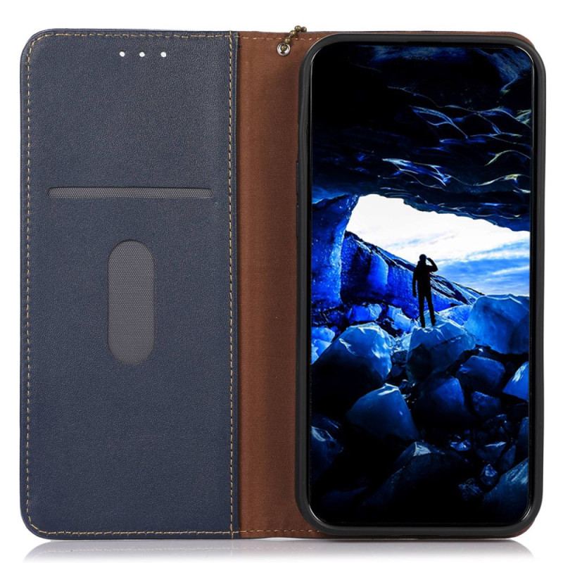 Flip Cover Google Pixel 8 RFID Cuir Véritable KHAZNEH