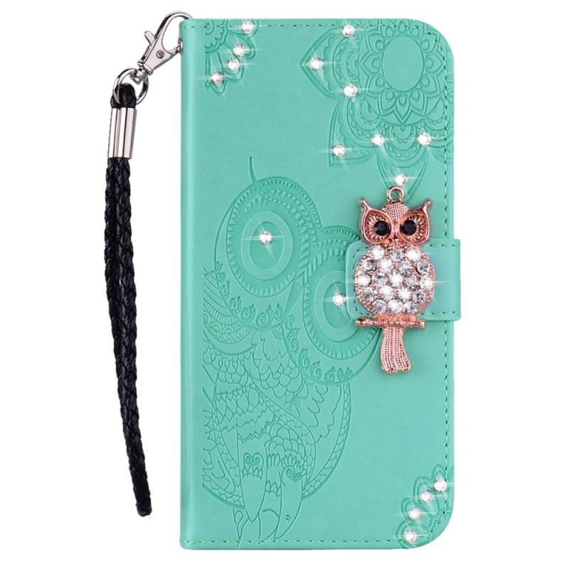 Housse Google Pixel 8 Hibou Mandala et Breloque