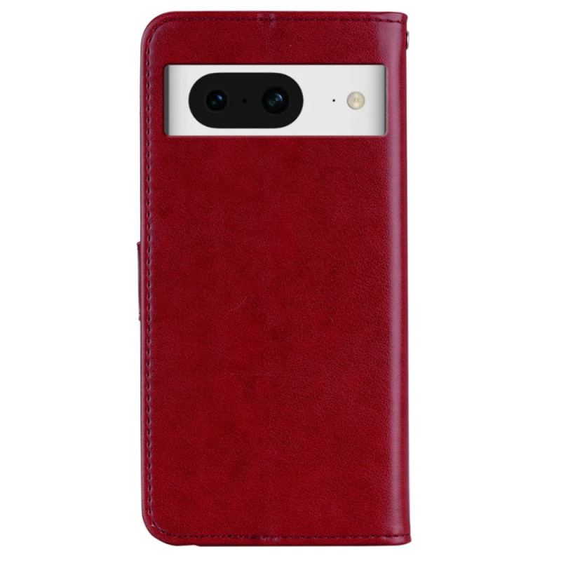 Housse Google Pixel 8 Hibou Mandala et Breloque